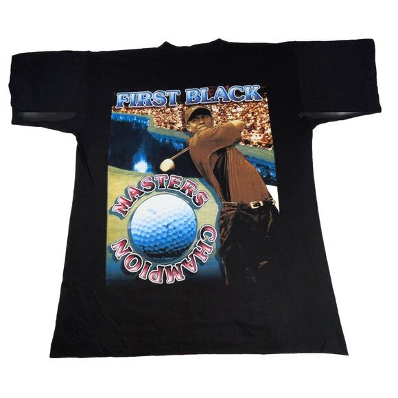 Authentic Vintage 90’s Tiger Woods Masters Champion T-shirt R20 - Picture 2 of 13